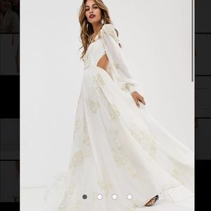 ASOS EDITION embellished print maxi dress Size 2